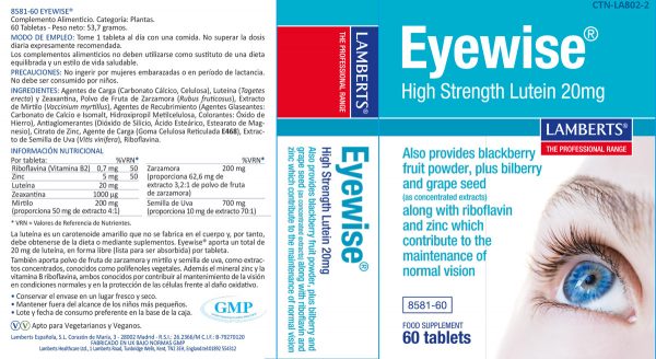 eyewise 60 tabletas - Imagen 2