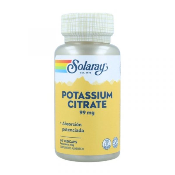 Citrato de potasio 99 mg - 60 cápsulas vegetarianas